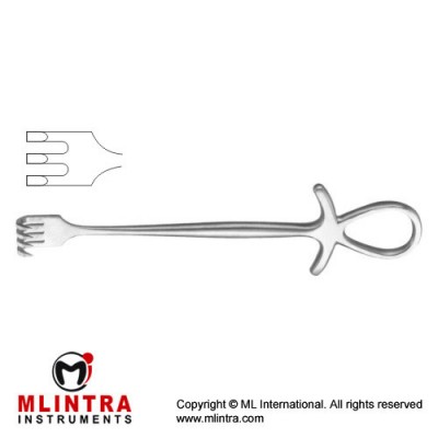 Murphy Retractor 3 Blunt Prongs Stainless Steel, 19.5 cm - 7 3/4"